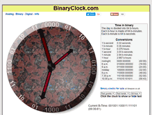 Tablet Screenshot of binaryclock.com